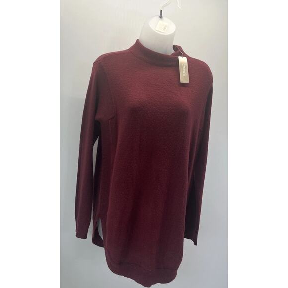 NWT Chico's Womens Sz 0 Knit Turtleneck Pullover Sweater Cotton Acrylic Poly - Picture 2 of 9